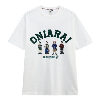 ONIARAI/鬼洗24春夏新品人物穿搭潮流公仔短袖男士T恤 B840245