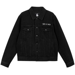 杰克琼斯牛仔夹克男士春季新款外套休闲百搭钢印宽松重磅上衣男装