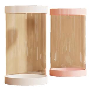 圆柱收纳桶大容量空瓶置物架化妆品护肤品口红粉底液空盒储物神器