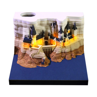 哈利创意纸雕日历文创礼品波特桌面装饰摆件哈利3D立体便签礼物