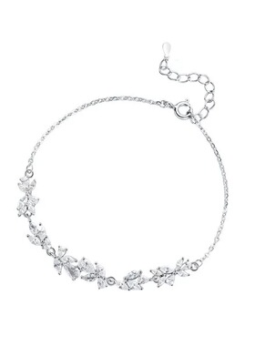 紫藤花999纯银手链情人节礼物