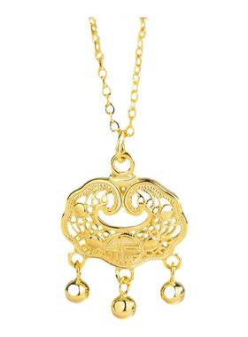 平安锁项链One925银O字链通用