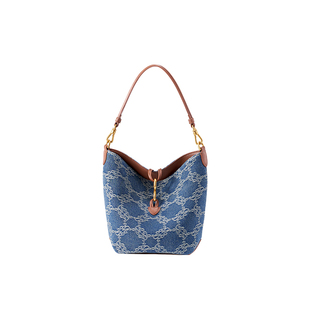 万里马水桶包女2025新款手提斜挎高级感小众大容量单肩包通勤百搭