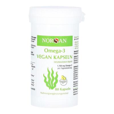 欧洲直邮德国药房Norsan海藻油1700Omega3软化心脑血管胶囊80粒