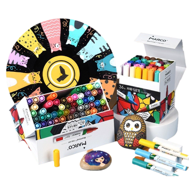 马可丙烯马克笔套装防水不透色