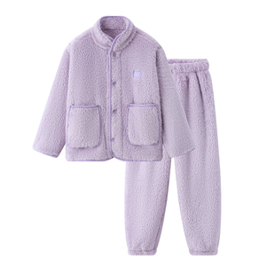 「升级泡泡绒」儿童睡衣加厚男童秋冬法兰绒珊瑚绒家居服青少年