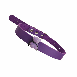 禁锢小熊 创口光合原创紫色项圈小熊choker小众辣妹项链甜酷软妹