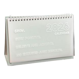 2026年磨砂日历桌面摆件创意文字励志自律打卡月历本创意设计日历台历桌面装饰桌面新年办公桌面摆件创意日历