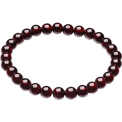 六桂福珠宝天然水晶石榴石手串