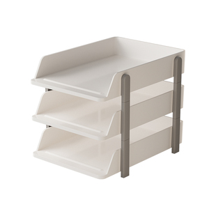 桌面收纳盒办公桌a4文件资料多层置物架书桌书本工位杂物储物盒子