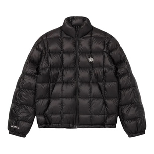 阿伦777 Stussy Midweight Puffer 25FW新款刺绣logo鸭绒羽绒服男