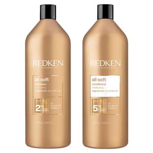 官方授权沙龙装Redken all soft全面沙发柔顺列德肯洗发水护发素