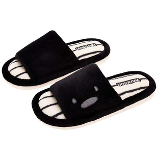 回力秋冬季透气保暖棉拖鞋男大童2025新款青少年室内开口一字拖鞋