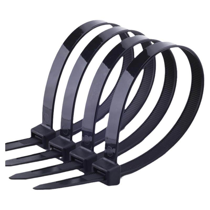 自锁尼龙扎带拉紧器塑料卡扣绑带强力大卡扣束线带广告绑扎带黑色