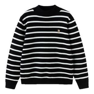 巴拉巴拉男童毛衣大童半高领针织衫儿童条纹毛衫秋冬季童装打底衫