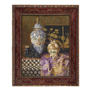 可可的画廊新中式美式中古小众定制聚宝盆古典静物客餐厅装饰挂画