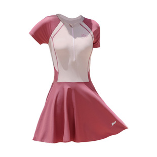 特步泳衣女款2026新款显瘦遮肚连体保守学生小胸聚拢运动度假泳装