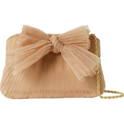 【新年礼物】Loeffler Randall 女蝴蝶结细褶手拿包