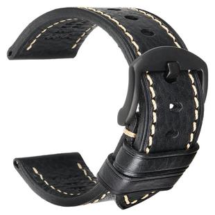 复古手工牛皮表带真皮适用西铁城浪琴名匠康卡斯美度天梭手表带男