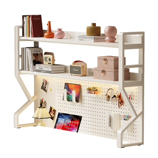 桌面置物架洞洞板桌上书架家用学生整理架子办公桌多层铁艺收纳架