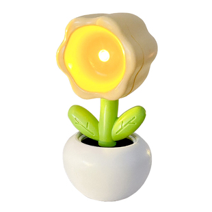 创意花朵小夜灯桌面摆件迷你小花睡眠护眼灯女生可爱磁吸氛围台灯