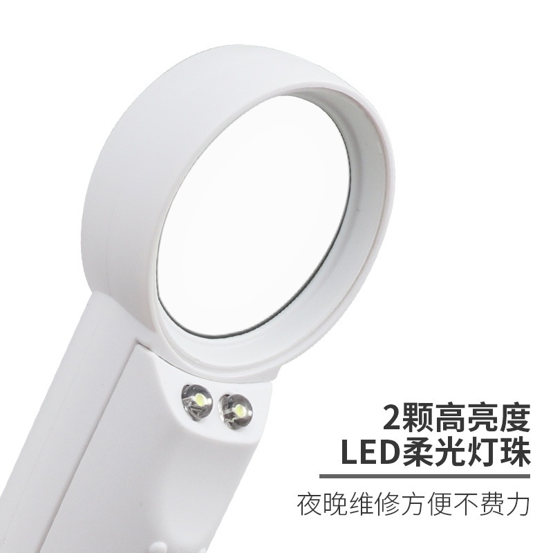 M3715手持式阅读放大镜15倍带放大镜灯芯片带检测灯LED电器