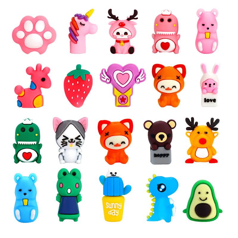 铅笔帽铅笔套笔帽笔套保护套小学生一年级洞洞铅笔hb三角2b笔盖软硅胶女孩男孩幼儿园儿童卡通可爱加粗橡皮帽