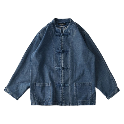 【限时优惠】立领牛仔衬衫夹克