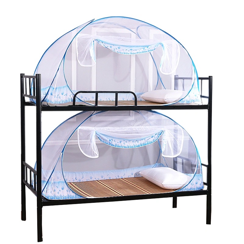 上铺蚊帐免安装蒙古包学生宿舍单人床0.9m可折叠有底上下铺1.2米