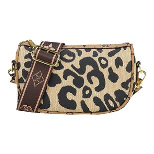 质感小包包女2025新款韩版单肩包宽肩带豹纹马鞍包斜挎包手机包夏