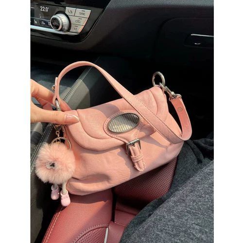 Летняя сумка на одно плечо, розовая сумка через плечо, премиум класс, французский стиль, коллекция 2023