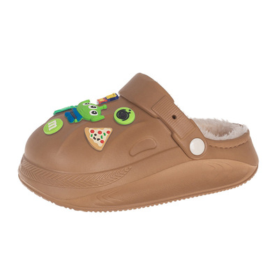 EVA儿童冬季加绒防滑防水棉拖