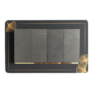 亚克力双联开关保护套边框装饰贴轻奢开关墙贴画家用现代简约包邮
