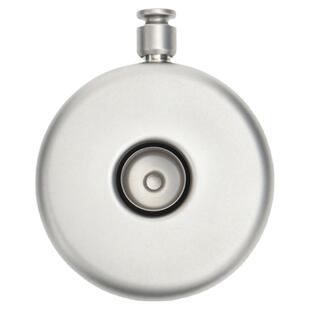 keith铠斯纯钛圆形扁酒壶户外徒步登山超轻便携带皮套酒瓶Ti9303