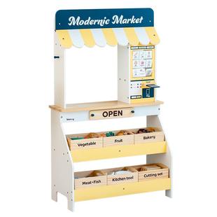 儿童超市小卖部玩具过家家商店木质切切乐果蔬货架幼儿园娃娃家