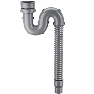 洗菜盆下水管配件双头连接管水槽通用双螺纹接口下水管排水管配件