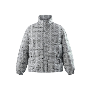 (TBHNP) theboyhasnopatience 曙光辉月蝙蝠暗纹立领羽绒服保暖男