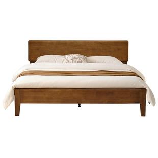 全友家居黑胡桃木色主卧室家具1米8双人床新中式实木床1米5单人床