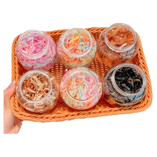 一次性皮筋儿童不伤发高弹性小女孩扎头发绳纯色高马尾橡皮筋耐用