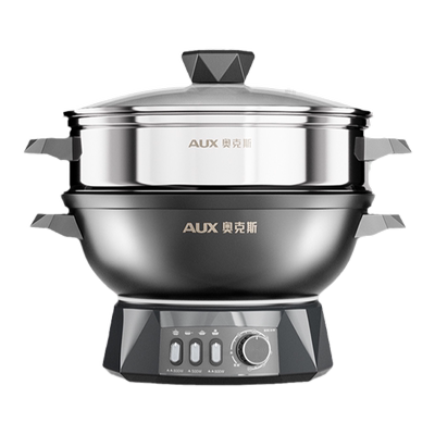 2025铸铁蒸煮炖炒无涂层奥克斯锅