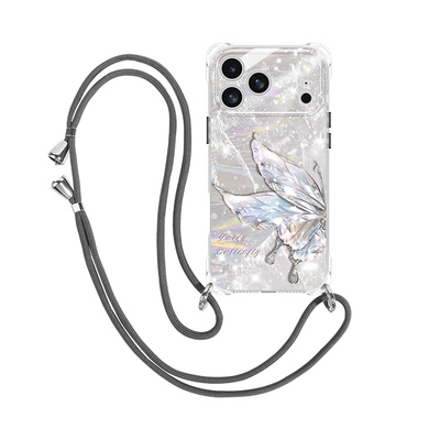 适用苹果17系列斜挎可背全包外壳