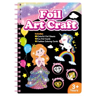 Fun Foil Cards Artcraft Coloring Book  DIY涂色魔幻艺术贴画本