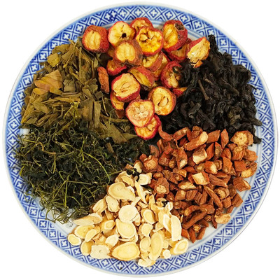 心舒茶心脏血脂胆固醇高手脚发麻银杏叶山楂干丹参罗布麻绞股蓝茶