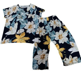 爆款棉绸夏短袖套装人造棉绵绸薄款宽松家居服外穿套头女睡衣时尚