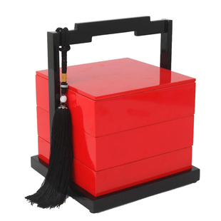 实木质糖果盒果盘饰品盒多层漆器提篮喜糖新年婚庆干果瓜子盒带盖