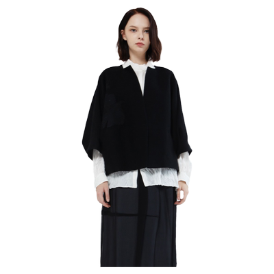 readme休闲短提花绣花外套