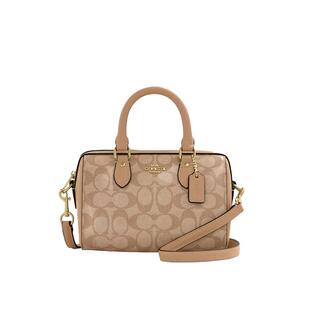 COACH/蔻驰官方 奥莱款女士rowan单肩斜挎手提包波士顿桶包CAL20