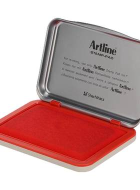 日本Shachihata旗牌Artline雅丽通用型水性财务银行办公印台印泥红色中号蓝色EHJ-2/EHJ-1官方旗舰店
