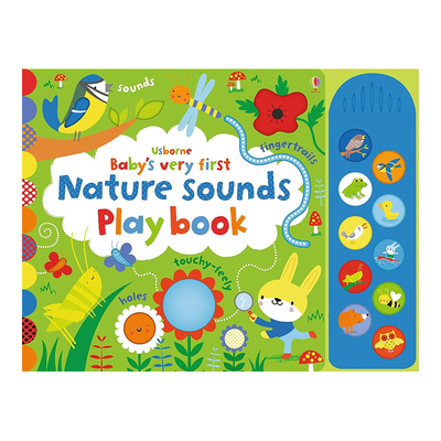 【现货】【Baby’s Very First Sounds Playbook】 Nature ，【发音玩乐书】自然  英文儿童图书