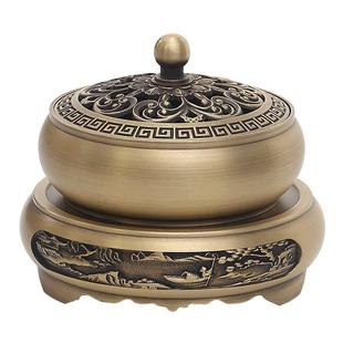 迷你莲花小号香炉家用室内熏香炉盘香檀香薰炉茶道香炉纯铜香篆炉